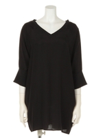 【Omekashi】Vプルオーバー/ブラック