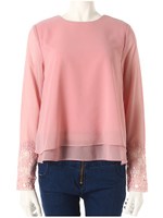 シフォンレースチュニック/ベビーピンク