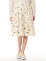 スキスカ フラワーミディスカート/Yellow