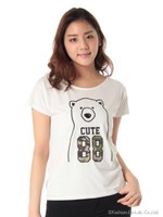 迷彩NO.クマTシャツ/シロ