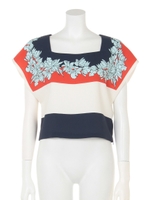 PANEL FLOWER TOPS/ホワイト