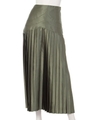 サテンプリーツロングスカート/KHAKI