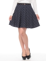 チェックフレアスカート/コイアオ