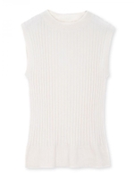 ワイドリブノースリーブプルオーバー/ピンク