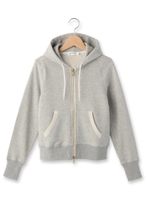 裏毛フーテッドカーディガン/グレー(012)