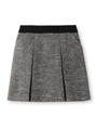 [L]ツイードボックスプリーツスカート/ブラック(419)