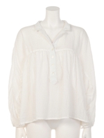 【KiiRA】GATHERS DOLMAN BLOUSE/WHT