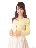 カラーフラワーカーディガン/クリーム