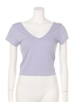 バッククロスショートトップス/ラベンダー