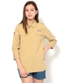 BADGED ARMY SHIRT/ベージュ