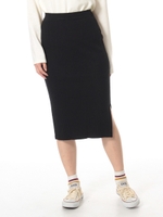 ・ワイドリブニットタイトミモレ丈スカート/Light Gray Mixture