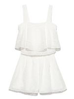 レース刺繍セットアップ/WHT