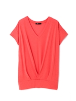 天竺Vネックカットソー/ホワイト(030)