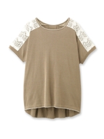 配色レースXニットプルオーバー/ピンク(072)