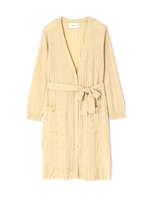 RIB LONG CARDIGAN/ベージュ(040)