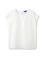 [S]エンブロイダリー切り替えブラウス/ネイビー(093)