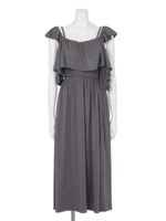 【Auntie Rosa】2wayフリルCTマキシワンピース/GRY