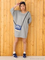 【WEB限定】メッセンジャーバッグ半袖スウェットワンピース/O/WHT