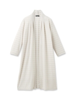 シャドーボーダーロングニットカーディガン/ライトグレー(011)