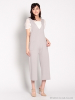 ニットポケロンパース/グレージュ