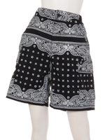 バンダナカーゴハーフパンツ/ブラック