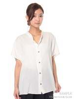 星刺しゅうブラウス/ホワイト