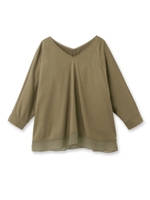 [L]天竺ドルマンカットソー/カーキ(027)