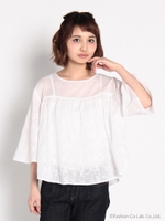 ・コットン刺繍プルオーバー/Off White