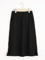 【relaxing line】太リブIラインスカート/ブラック
