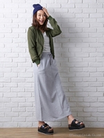 【春の新作】裏毛/ロンスカ/グレー