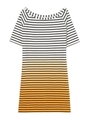 【O】グラデーションボーダーワンピース/NAVY