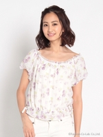 フラワードット半袖スモック 3/ラベンダー