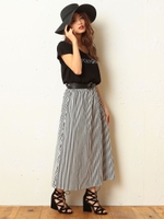 ロゴＴコンビロングワンピース/カーキ