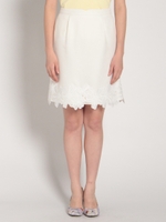 花柄モチーフレーススカート/ネイビー