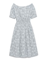 刺繍風プリントワンピ/GRY