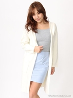 16.SS フーディロングトッパーカーデ/ホワイト