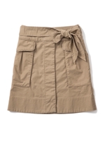 BIG POCKET SKIRT WITH RIBBON/ベージュ