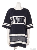 NO WORRIESメッシュトップス/オフ