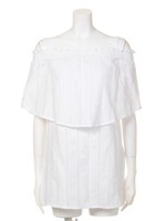 【LATINA】コットン刺繍オフショルOP/BL