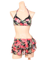 【Pinky&Dianne】ローズダブルブラ３点セット/ブラック