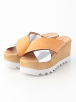 クロスフロントウェッジサンダル/BEIGE MID