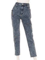 スター切り替えテーパードパンツ/コーラルピンク