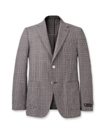 リングヤーンチェック シングルジャケット/ライトブルー(291)