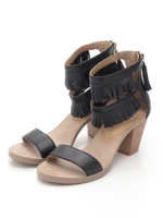 BFC レザーフリンジサンダル70/Black