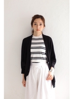 【AZUL by moussy】ドルマンVネック長袖カーディガン/NVY