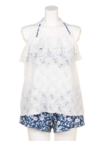 【earth music & ecology】モチーフフラワー/ピンク