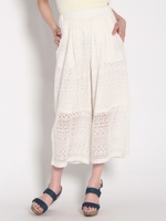 【se】レースギャザーパンツ/オフホワイト