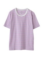 アメリカコットン半袖ボーダーＴ/カーキグリーン