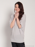 ドルマンチュニックニット/ライトグレー