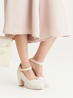 ハートカットパンプス/グレー